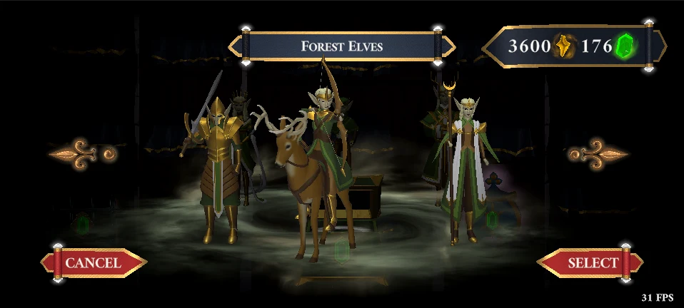 Forest Elves chess match in Fantastic Chess Duels